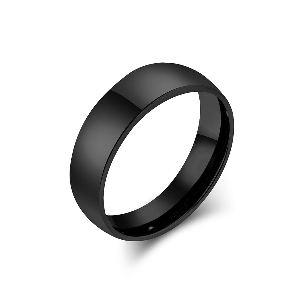 Wholesale 18K gold plated simple cool neutral style high-grade polished titanium steel tail ring